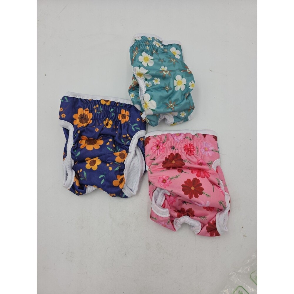 Pet Soft Washable Female Diapers (3 Pack) Female Dog Diapers, SM